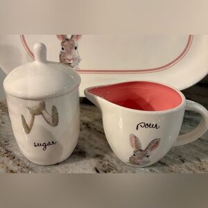 Rae Dunn BUNNY LOVE  OG Cream & Sugar